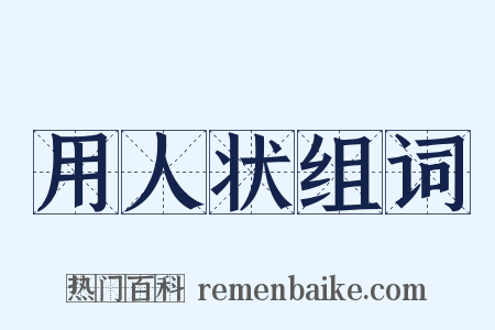 用人状组词是什么意思的图片